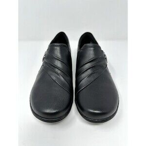 Clarks Women's Cora Aubrie Black Slip On Comfort Shoe Size 8 Pre-Owned No Box